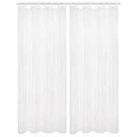 SCHLAUFENVORHANG transparent  - Weiß, Basics, Textil (135/245cm)