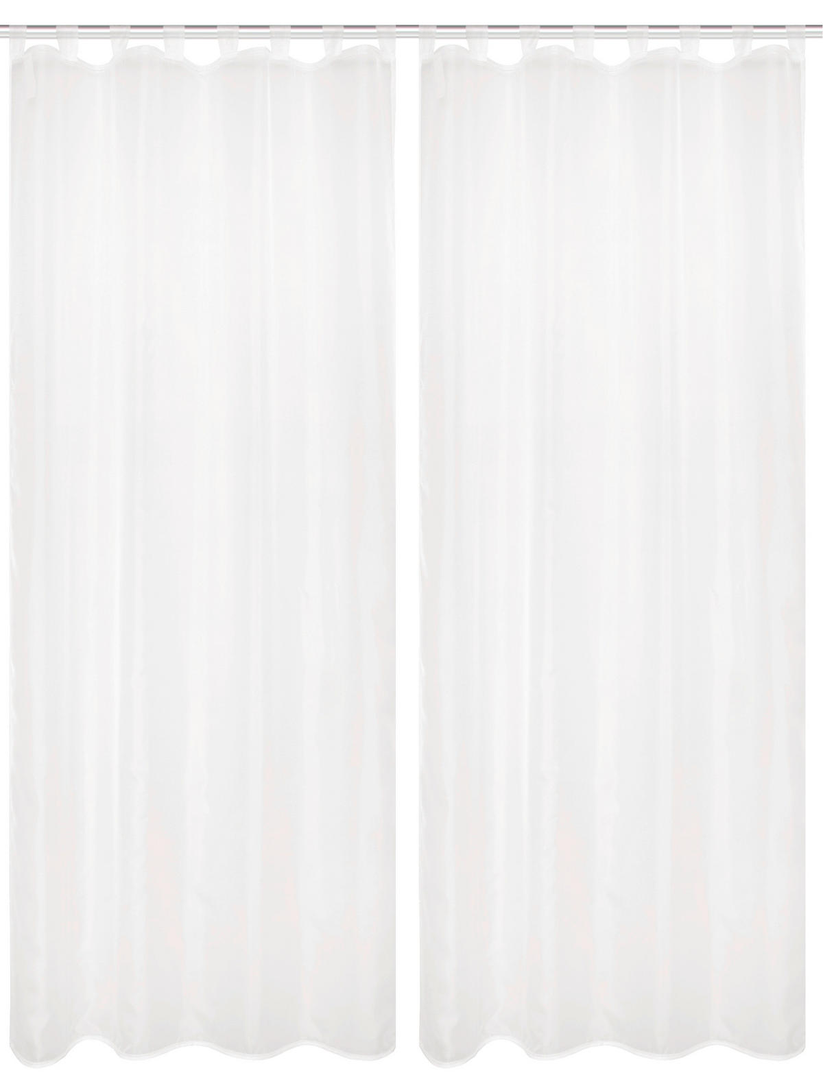 SCHLAUFENVORHANG transparent  - Weiß, Basics, Textil (135/245cm)
