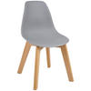KINDERSTUHL - Buchefarben/Grau, MODERN, Holz/Kunststoff (33/57/38cm) - P & B