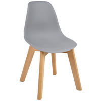 KINDERSTUHL - Buchefarben/Grau, MODERN, Holz/Kunststoff (33/57/38cm) - P & B