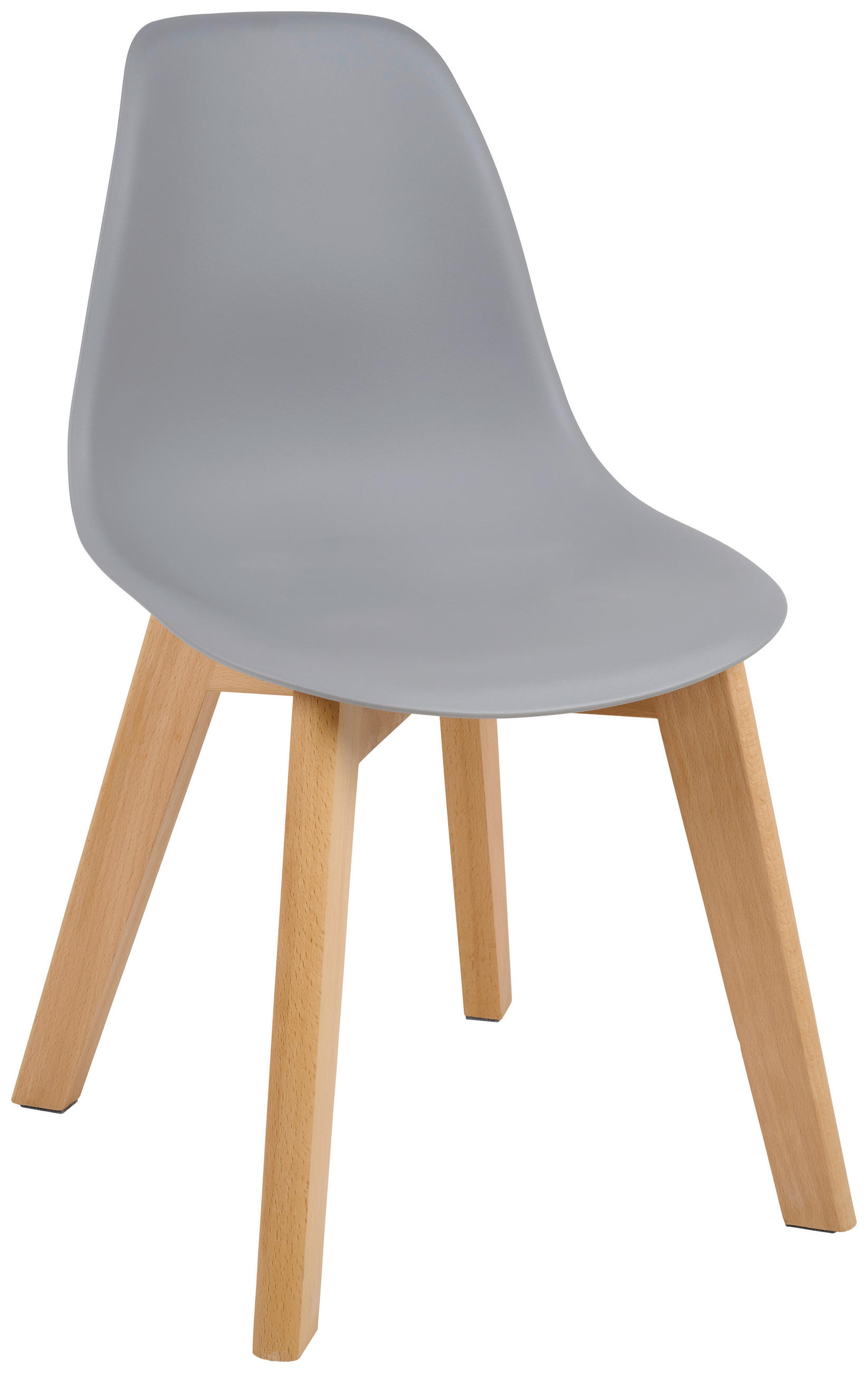 Mid.you Kinderstuhl Grau, Buche 33x57x38 cm