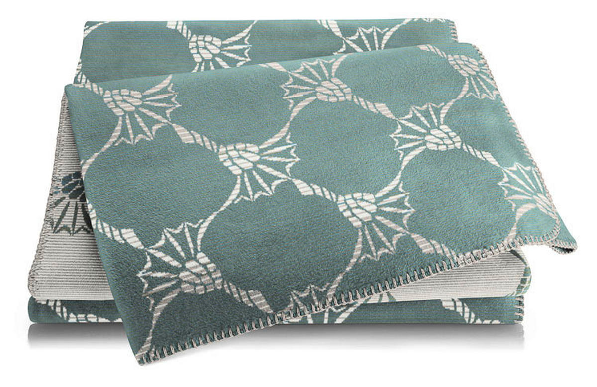 WOHNDECKE CORNFLOWER ALLOVER 150/200 cm  - Türkis, Design, Textil (150/200cm) - Joop!