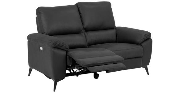 2-SITZER-SOFA Lederlook, Mikrofaser Grau  - Schwarz/Grau, KONVENTIONELL, Textil/Metall (160/102/96cm) - Carryhome