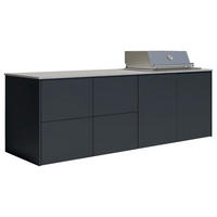 OUTDOORKÜCHE  - Sandfarben/Anthrazit, Basics, Keramik/Metall (262/117-123/78,3cm) - Dieter Knoll