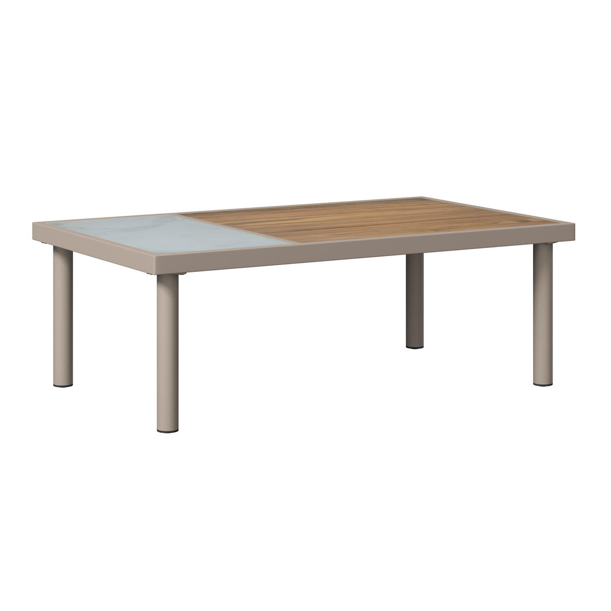 LOUNGEGARNITUR   Akazie massiv Eisen  - Creme/Akaziefarben, MODERN, Holz/Textil (215l) - Ambia Garden