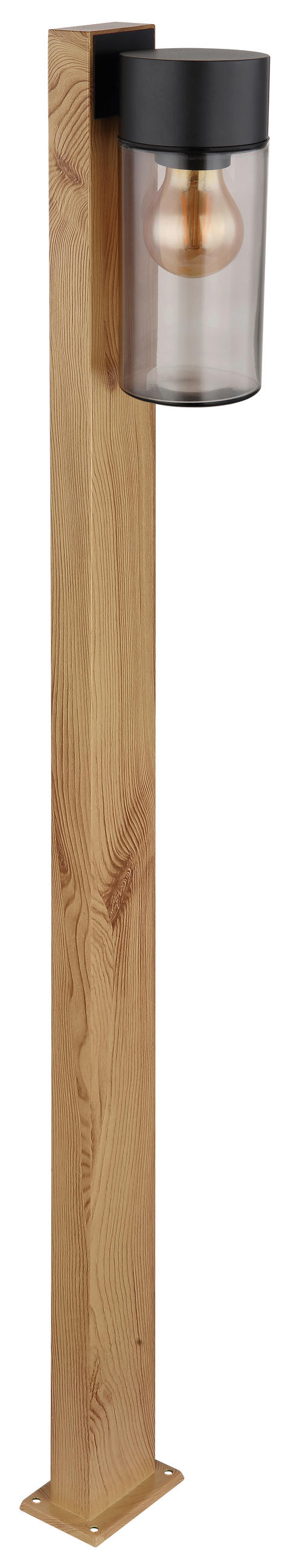 AUSSENLEUCHTE - Schwarz, Natur, Glas/Metall (9/14,5/100cm) - Globo