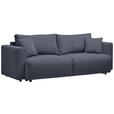 SCHLAFSOFA Cord Grau  - Schwarz/Grau, Design, Kunststoff/Textil (250/92/105cm) - Carryhome