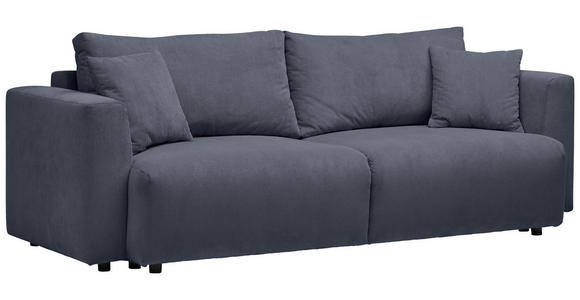 SCHLAFSOFA Cord Grau  - Schwarz/Grau, Design, Kunststoff/Textil (250/92/105cm) - Carryhome