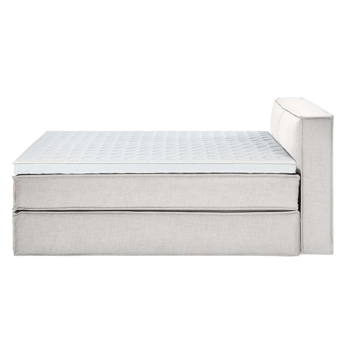 BOXSPRINGBETT KINX - Creme/Schwarz, Design, Textil (180/220cm) - home24