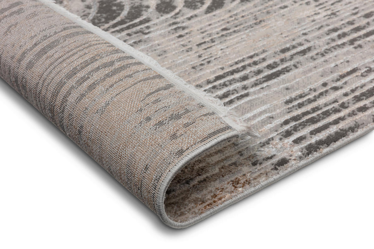 WEBTEPPICH Wohnzimmer 80/150 cm Castello Schwarz, Goldfarben rechteckig  - Goldfarben/Schwarz, Design, Textil (80/150cm) - Astra