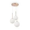 PENDELLEUCHTE 40/180/40 cm    - Weiss/Goldfarben, Trend, Glas/Metall (40/180/40cm) - MAYTONI