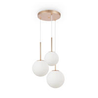 PENDELLEUCHTE 40/180/40 cm    - Weiss/Goldfarben, Trend, Glas/Metall (40/180/40cm) - MAYTONI