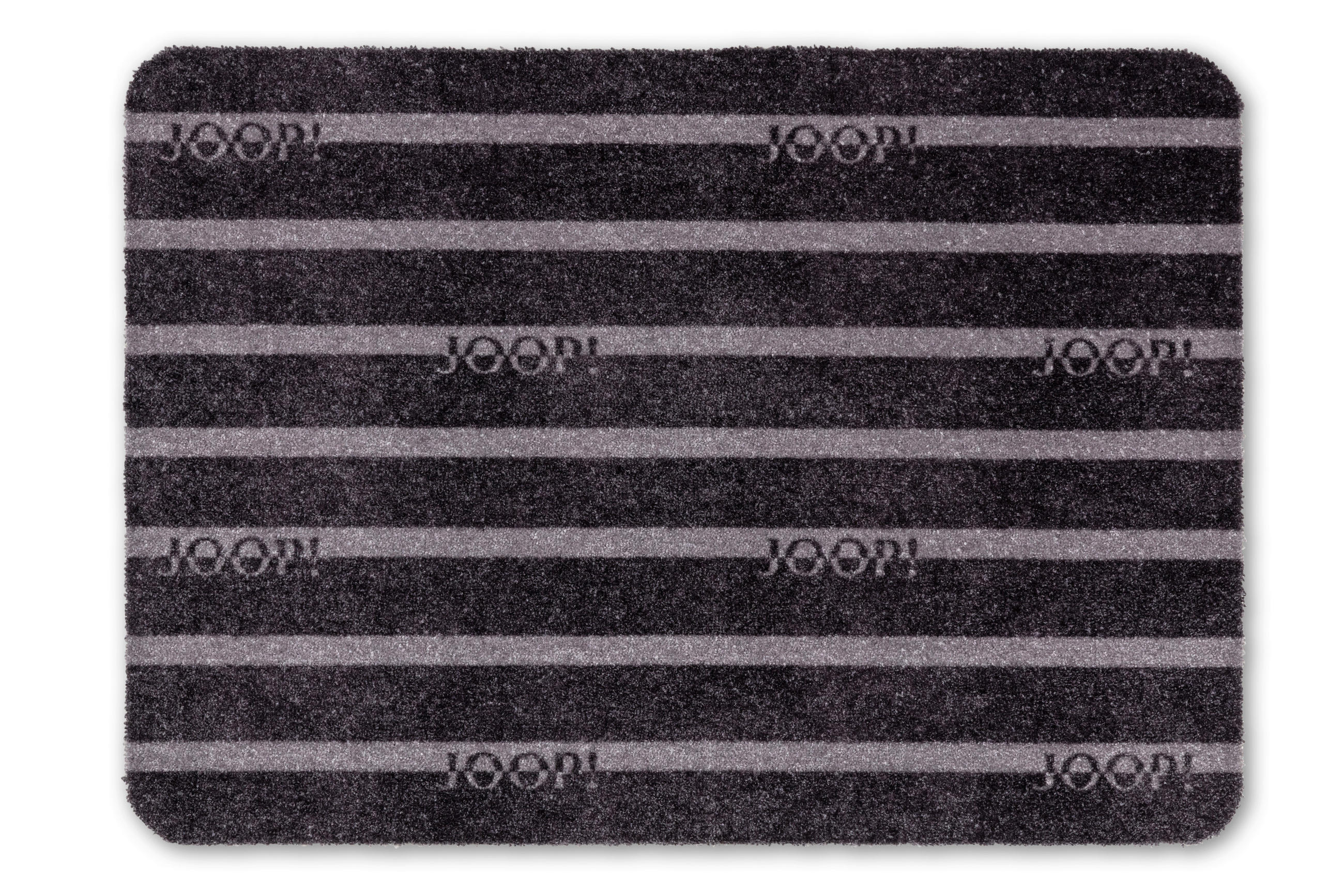 FUßMATTE  67/110 cm  Anthrazit  Streifen  - Anthrazit, Design, Kunststoff/Textil (67/110cm) - Joop!