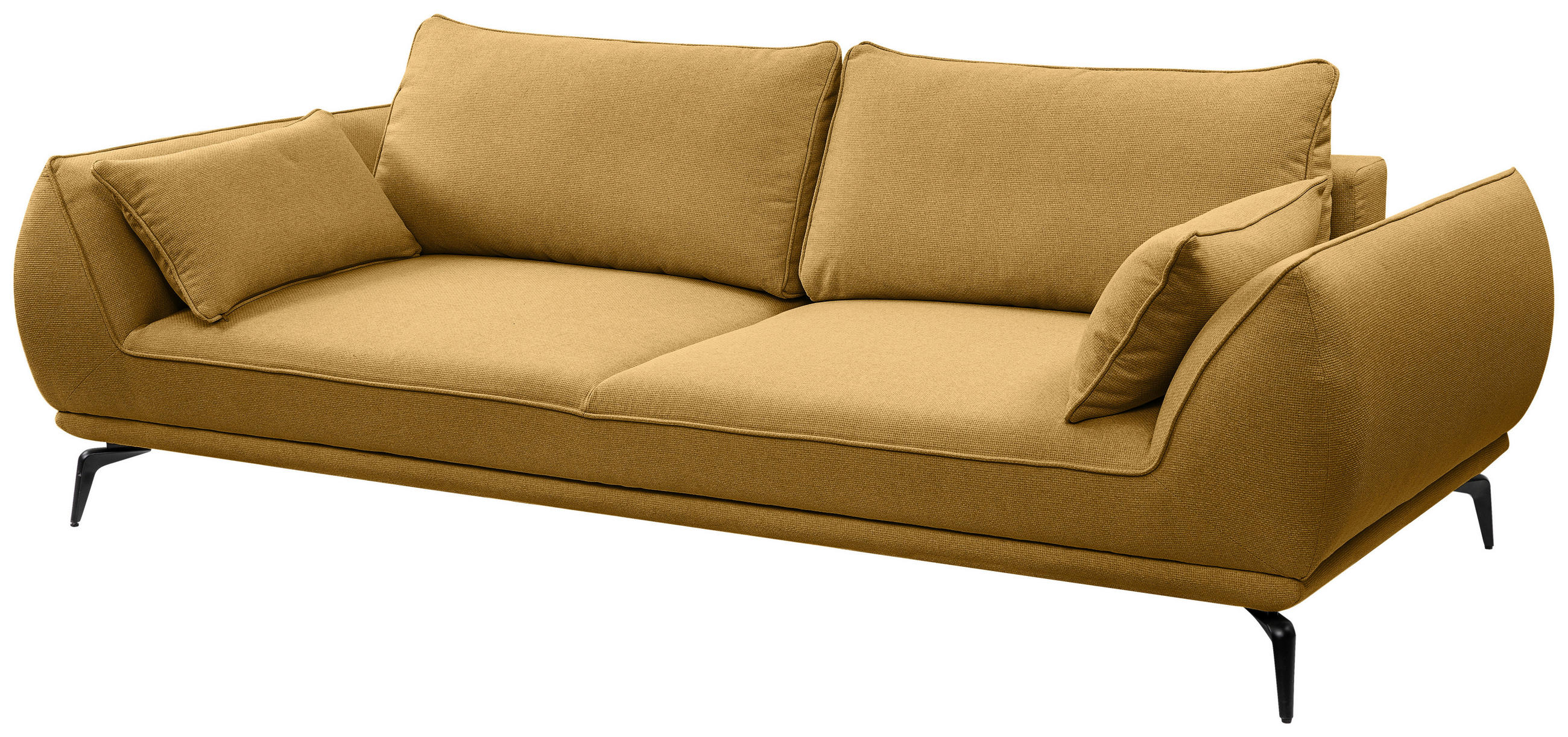 Thumbnail - Mid.you 3-Sitzer-Sofa, Gelb, Textil, Füllung: Schaumstoff,Silikon, 249x86x118 cm, Stoffauswahl, Wohnzimmer, Sofas & Couc...