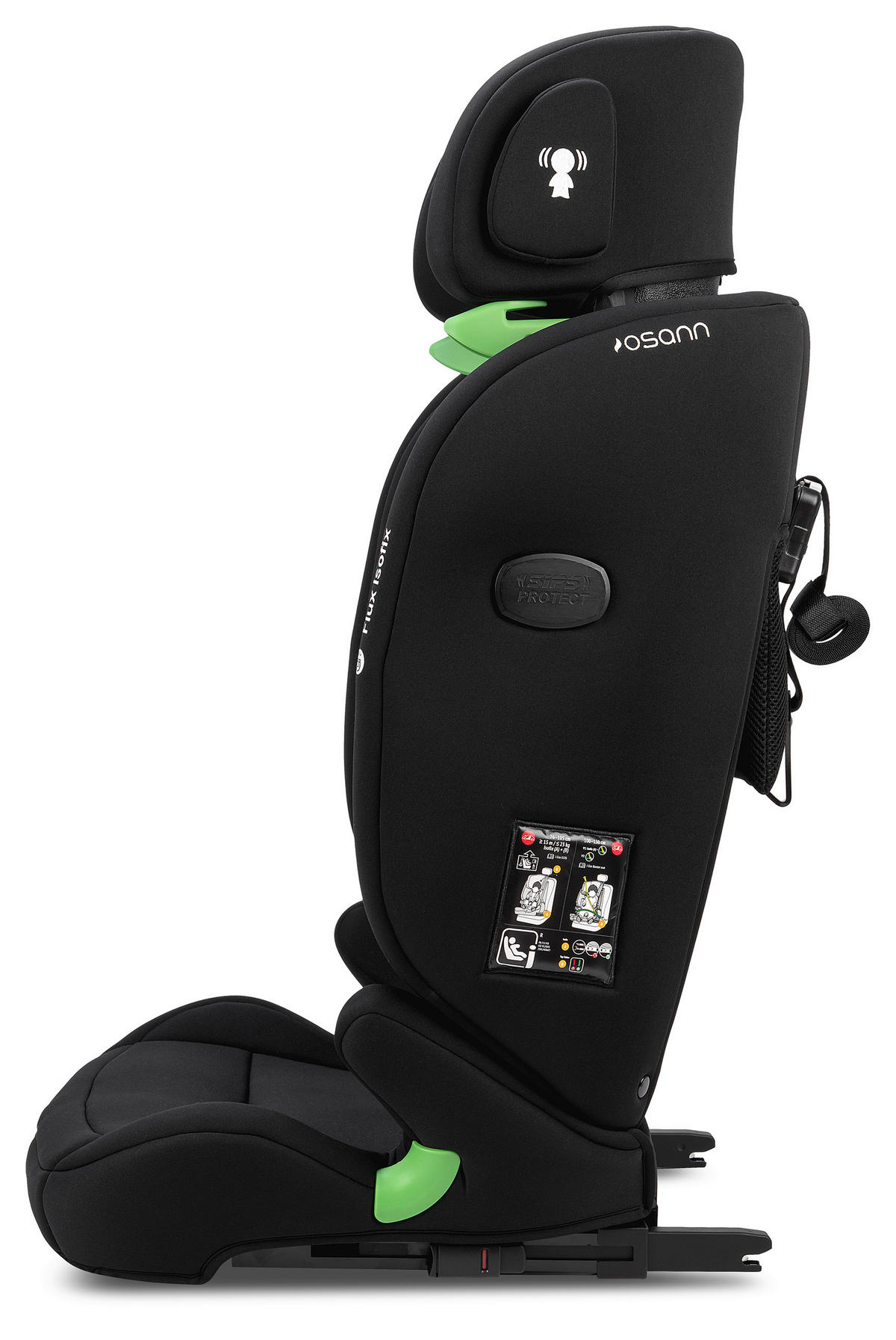 KINDERAUTOSITZ FLUX ISOFIX ECE R 129 i-SIZE  - Schwarz/Grau, Basics, Kunststoff/Textil (44/61.5/47cm) - Osann
