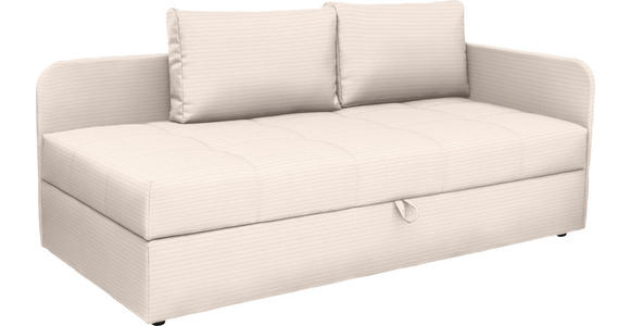 LIEGE  in Cord Creme  - Creme/Schwarz, Basics, Kunststoff/Textil (205/90/95cm) - Xora