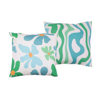 ZIERKISSENSET 2-teilig 48/48 cm  - Blau/Weiß, Basics, Textil (48/48cm)