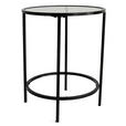 BEISTELLTISCH 40/40/50 cm Schwarz rund  - Schwarz, Basics, Glas/Metall (40/40/50cm) - Xora