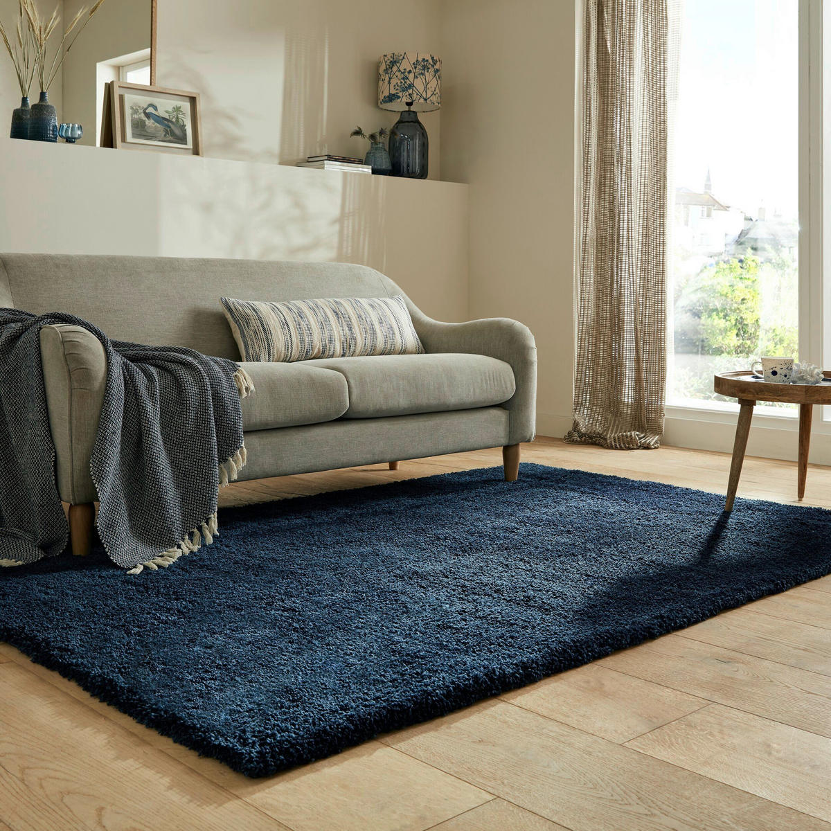 SHAGGY 120/170 cm Flair Rugs Blau, Dunkelblau  - Blau/Dunkelblau, Basics, Textil (120/170cm) - Xora