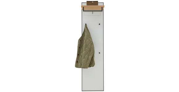 GARDEROBENPANEEL in 42/170/27 cm - Eichefarben/Weiß, Design, Glas/Holz (42/170/27cm) - Dieter Knoll