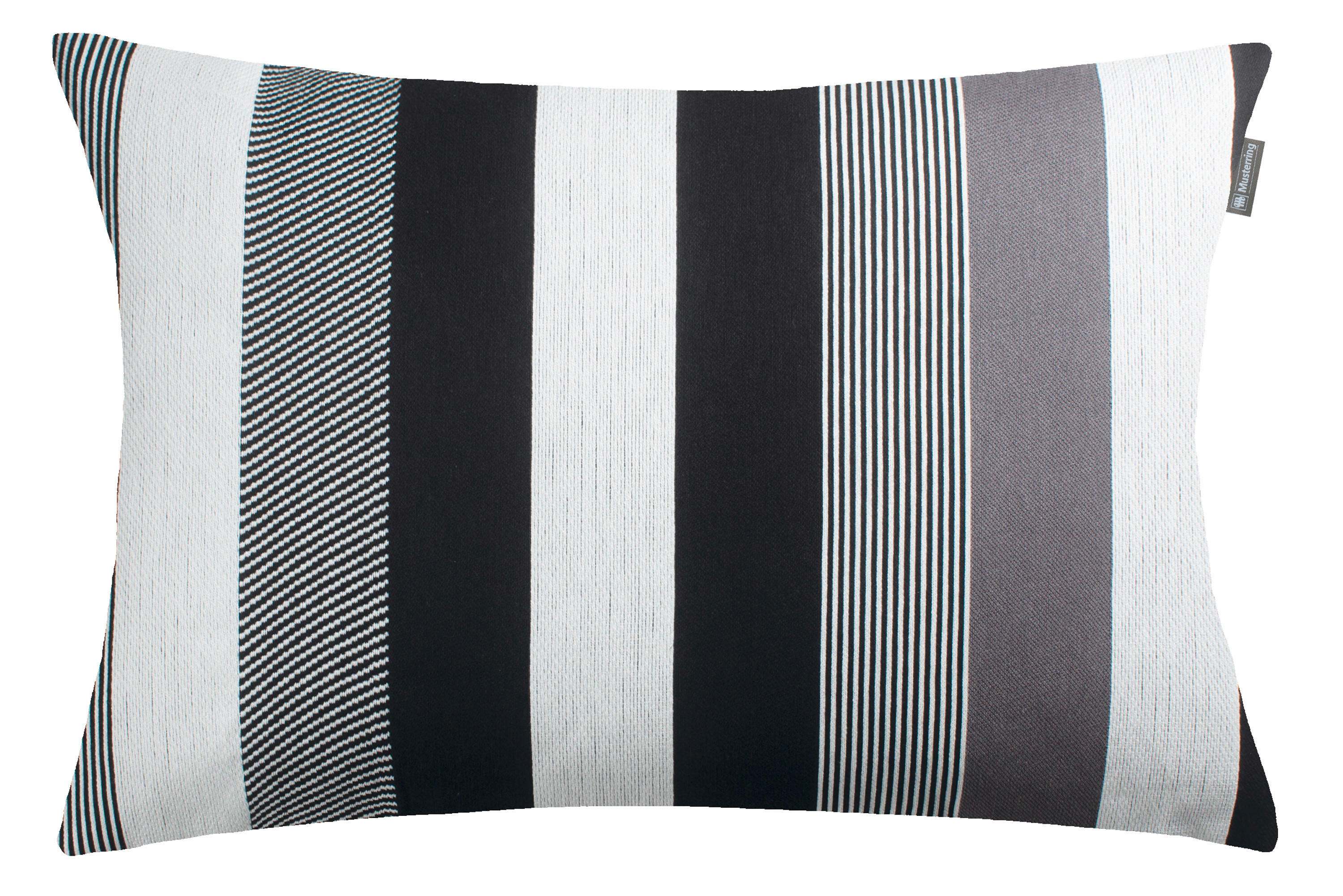 KISSENHÜLLE MR-STRIPE 40/60 cm  - Schwarz/Weiß, Basics, Textil (40/60cm) - Musterring
