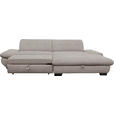 ECKSOFA  in Mikrofaser Hellgrau  290/198 cm  - Hellgrau/Schwarz, Design, Textil/Metall (290/198cm) - Xora