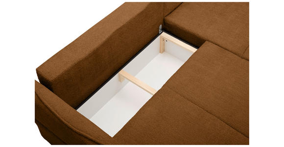 ECKSOFA Rostfarben Chenille  - Rostfarben/Schwarz, KONVENTIONELL, Kunststoff/Textil (233/193cm) - Carryhome