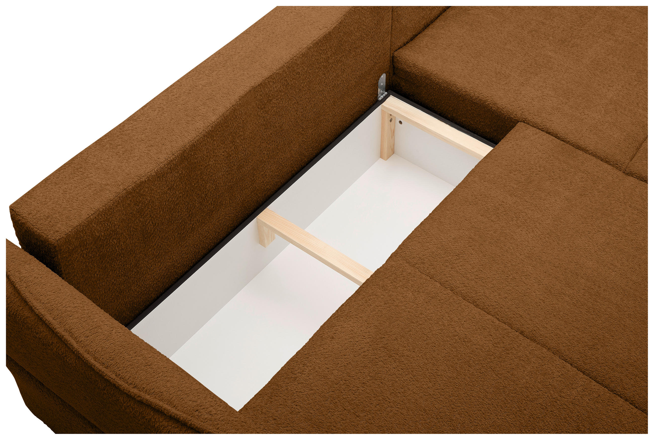 Thumbnail - Carryhome Ecksofa, Rost, Textil, 3-Sitzer, Ottomane rechts, L-Form, 233x193 cm, Liegefunktion, seitenverkehrt erhältlich...
