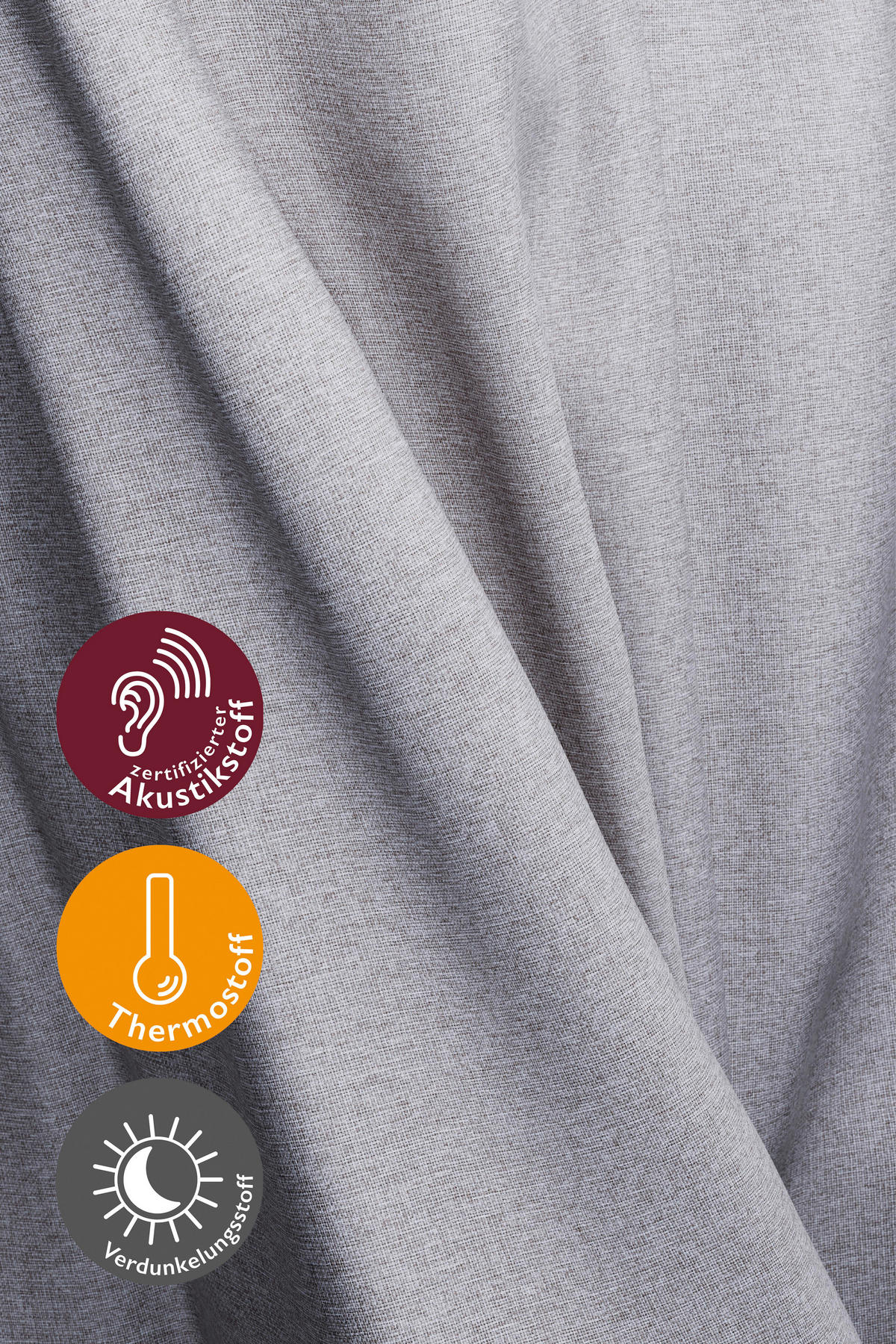 VERDUNKELUNGSVORHANG black-out (lichtundurchlässig)  - Naturfarben, Basics, Textil (135/270cm) - Fuggerhaus