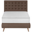 BOXSPRINGBETT 120/200 cm  in Braun  - Braun, Design, Holz/Textil (120/200cm) - Carryhome