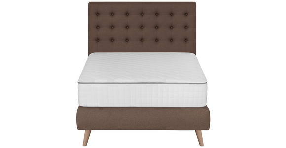 BOXSPRINGBETT 120/200 cm  in Braun  - Braun, Design, Holz/Textil (120/200cm) - Carryhome