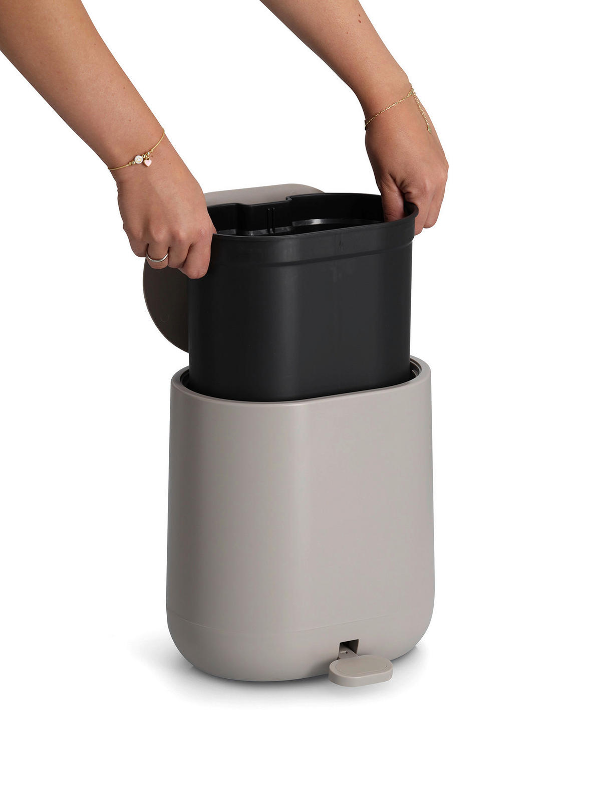 BAD-ACCESSOIRE-SET Kunststoff  - Greige, Basics, Kunststoff (50/35/35cm) - Zeller Present