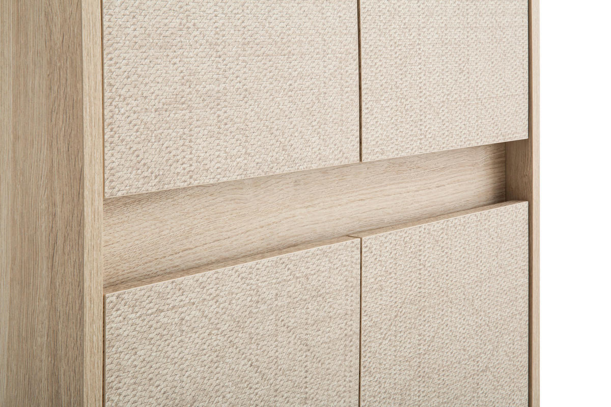 HOCHSCHRANK 56,9/164,5/33 cm  - Eichefarben/Beige, MODERN, Holzwerkstoff/Kunststoff (56,9/164,5/33cm) - MID.YOU