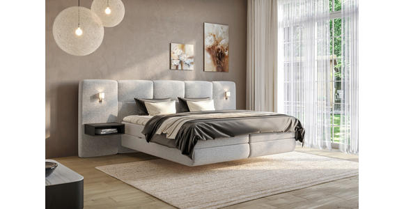 BOXSPRINGBETT 180/200 cm in Greige - Greige/Schwarz, Basics, Holz/Holzwerkstoff (180/200cm) - Esposa