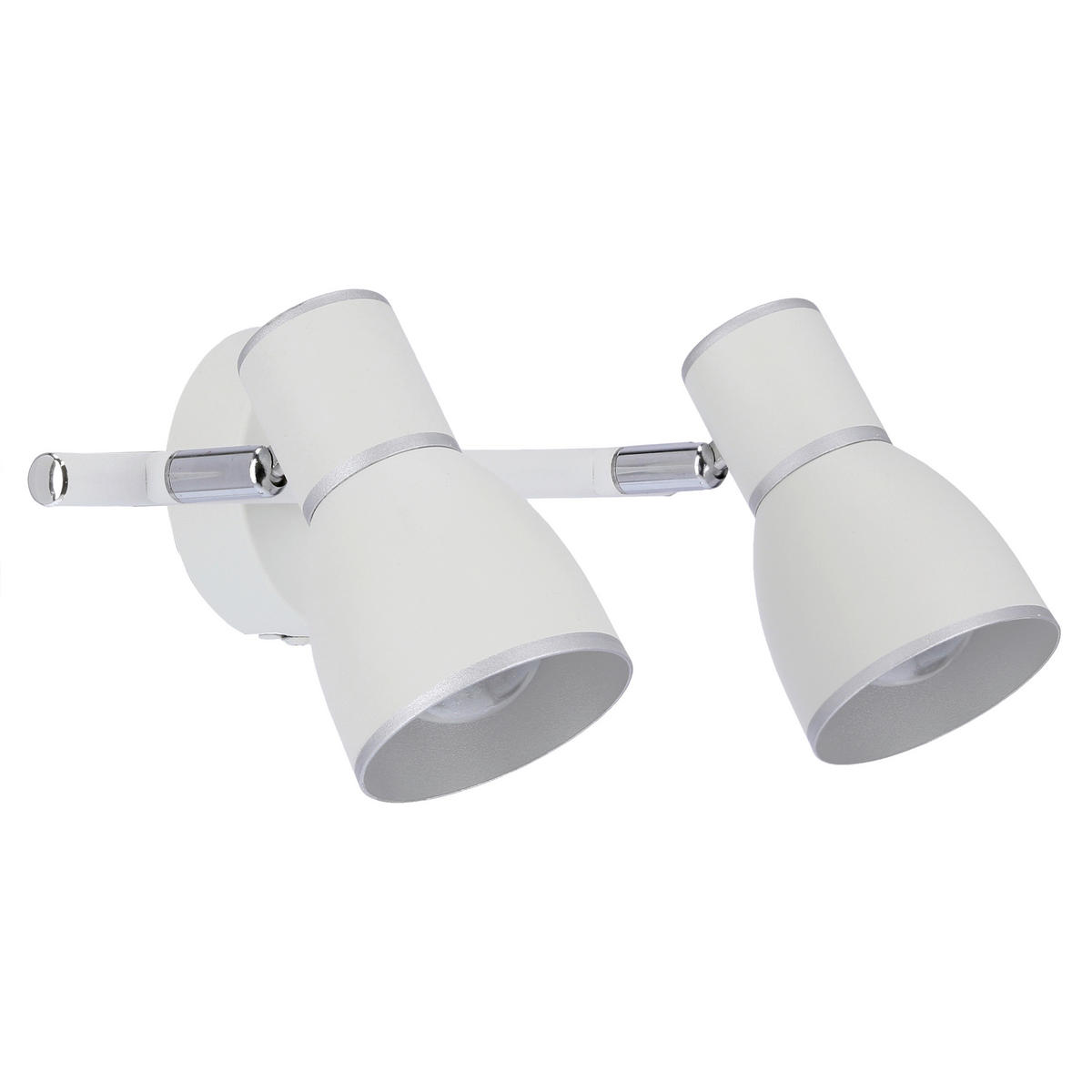 TAKLAMPA Fido 35/8/16 cm  - vit/kromfärg, Klassisk, metall (35/8/16cm)
