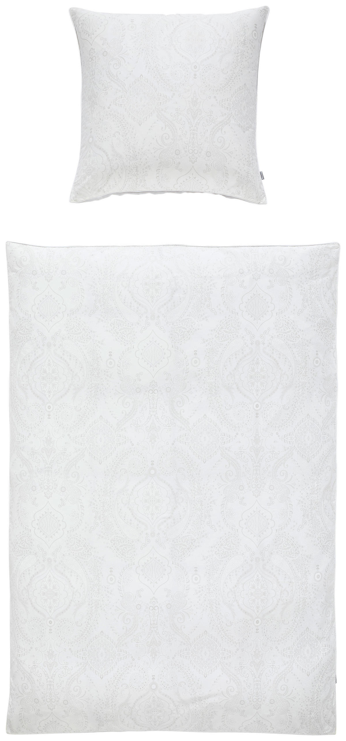 BETTWÄSCHE 2-teilig PEARL Satin 135/200 cm  - Weiß, Basics, Textil (135/200cm) - Musterring