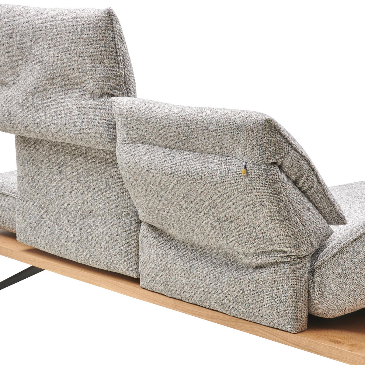 ECKSOFA in Chenille Beige  - Beige/Schwarz, Design, Holz/Textil (132/240cm) - Koinor