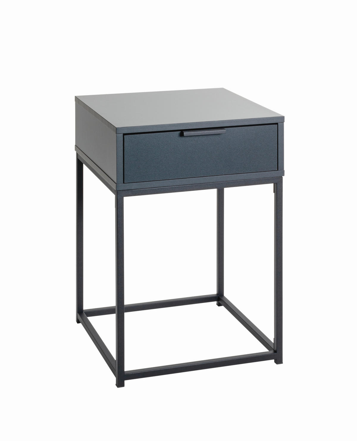 SÄNGBORD i antracit  - antracit, Modern, metall/trämaterial (40/60/40cm)