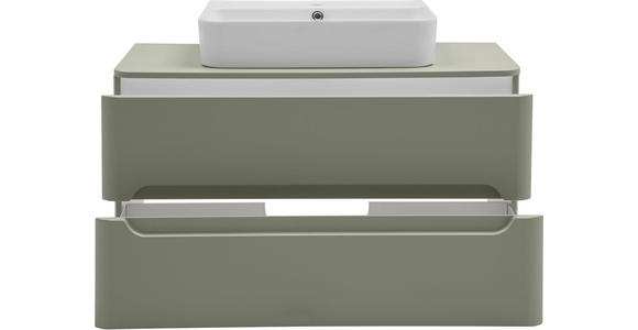 WASCHTISCHKOMBI 101 cm  - Schilfgrün/Weiß, KONVENTIONELL, Keramik/Holzwerkstoff (101cm) - Xora