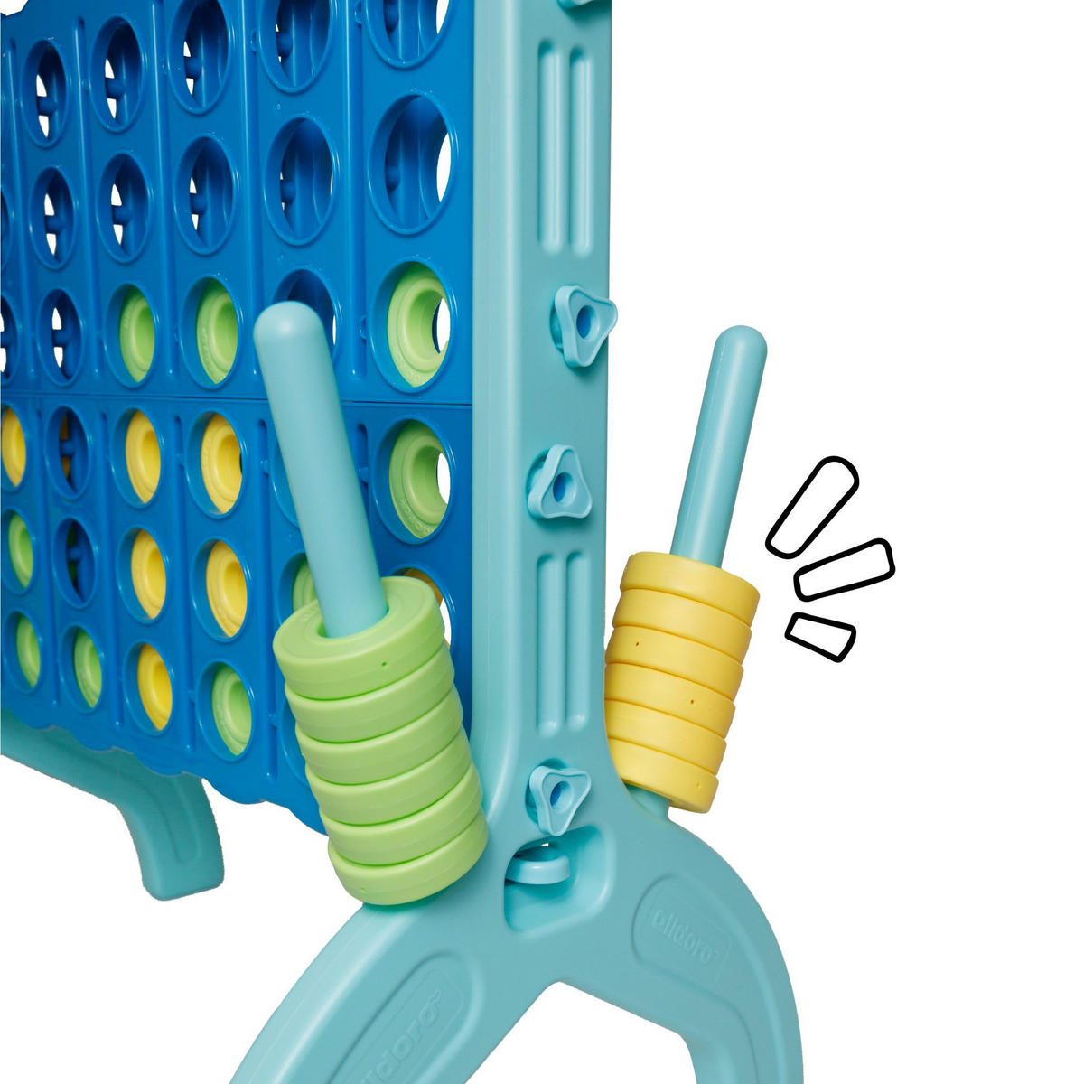 OUTDOORSPIEL XXL 4 in einer Reihe Blau, Türkis  - Türkis/Blau, Basics, Kunststoff (73/49/72.5cm) - alldoro