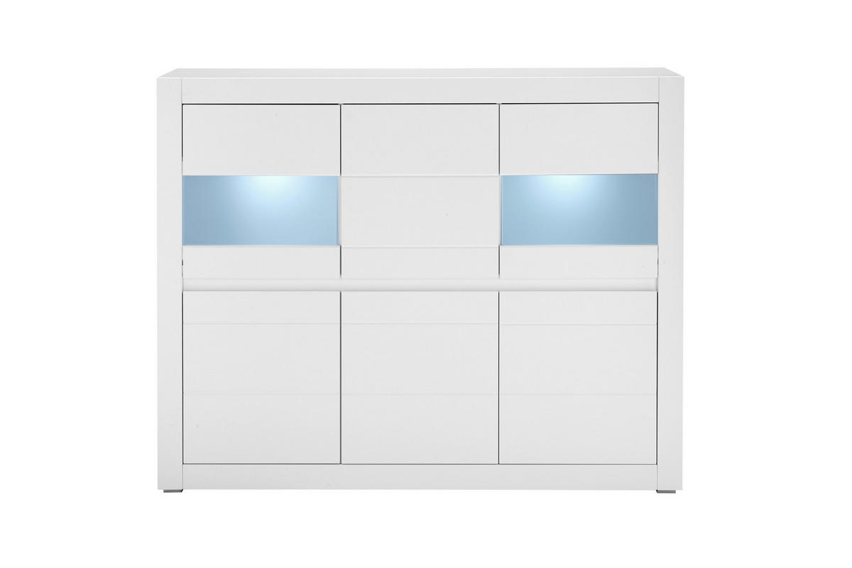 HIGHBOARD , 165/132/42 cm,  - Eichefarben/Silberfarben, Design, Holzwerkstoff/Kunststoff (165/132/42cm) - MID.YOU