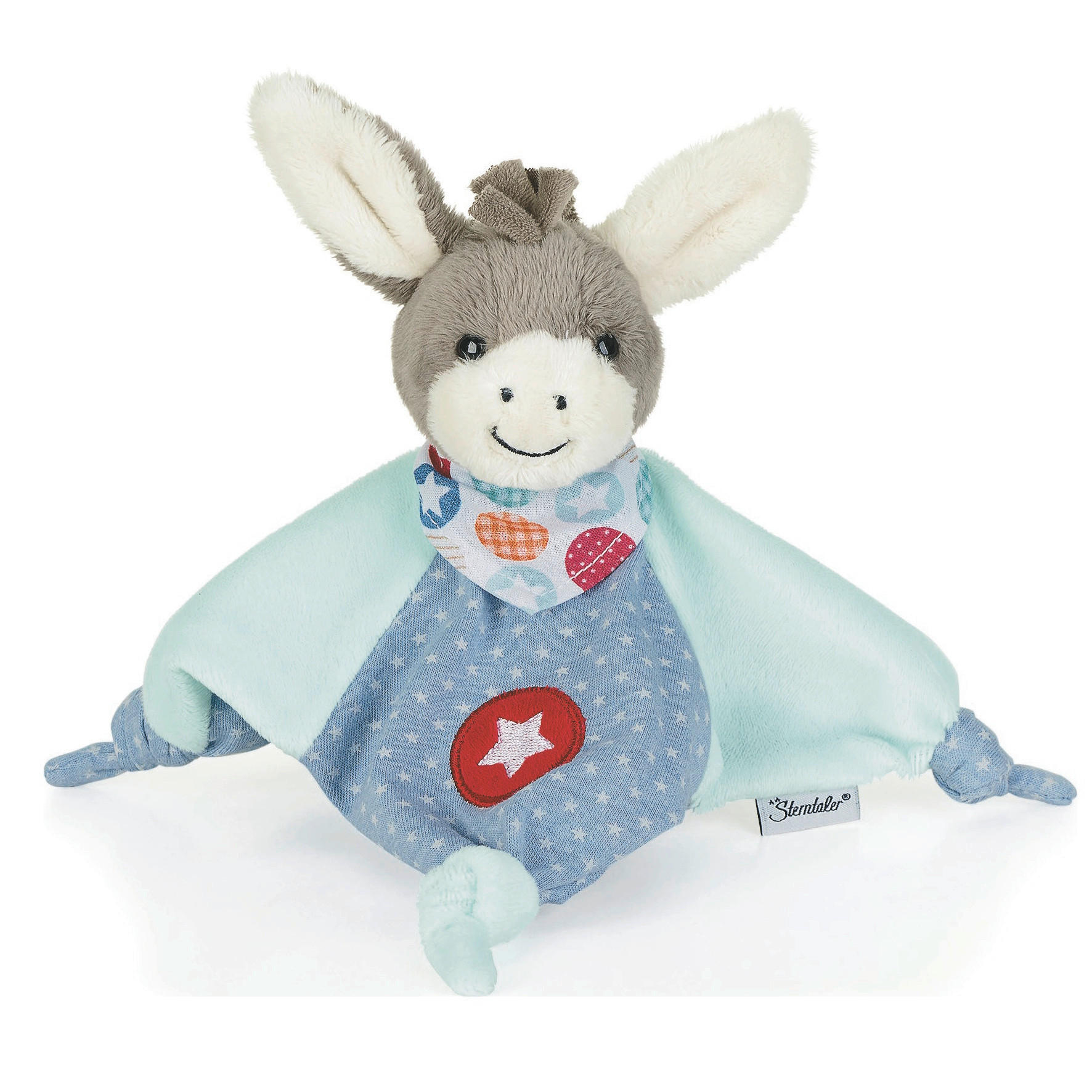 SCHMUSETUCH - Blau/Grau, Basics, Textil (24/19/7cm) - Sterntaler