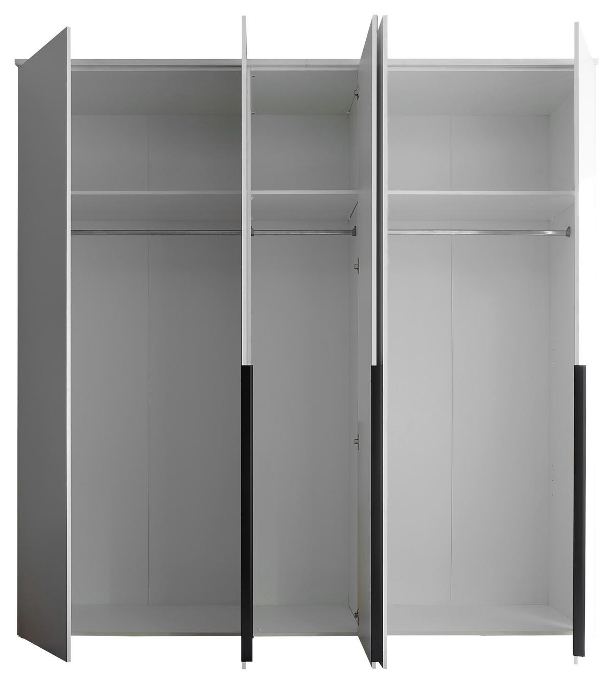 OMARA S KLASIČNIMI VRATI, bela  - črna/bela, Moderno, umetna masa/leseni material (225/225/52cm) - Carryhome