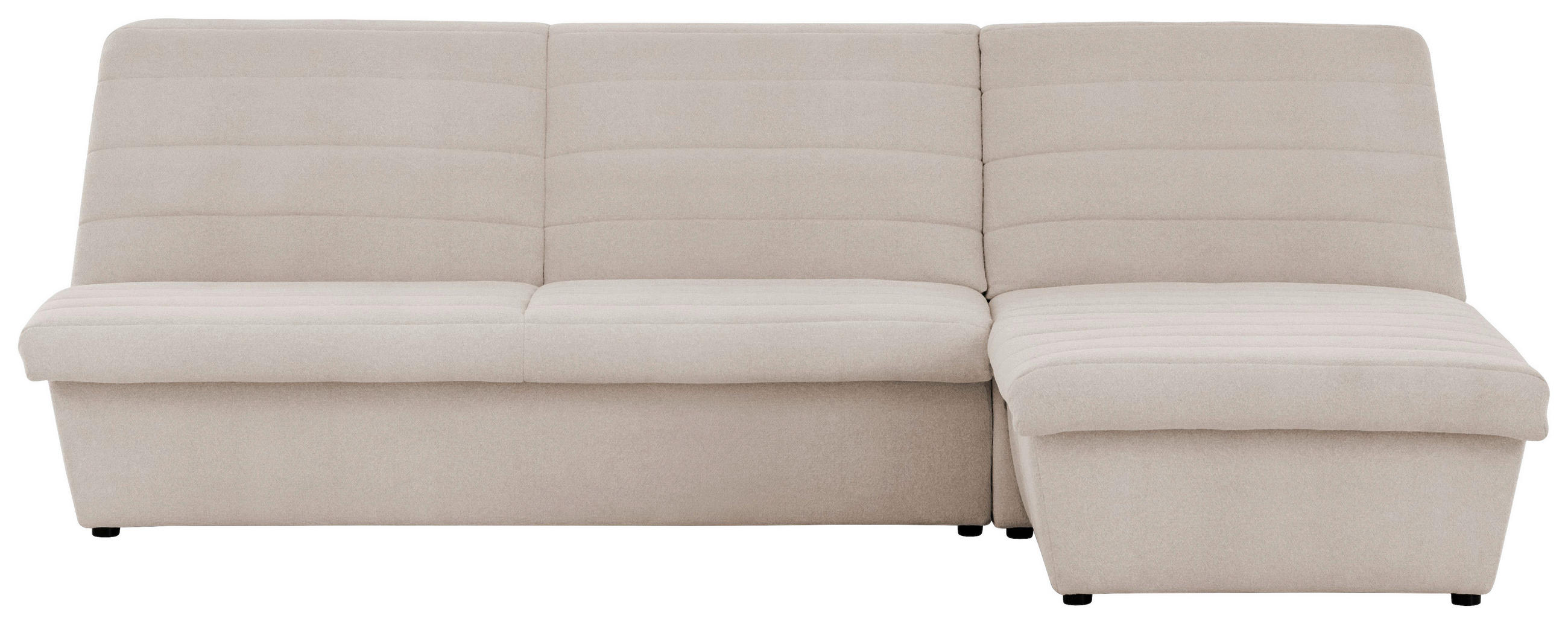ECKSOFA Looks VIII Ecru Webstoff  - Ecru/Schwarz, Design, Kunststoff/Textil (274/168cm) - LOOKS by W.Joop