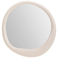 WANDSPIEGEL 98/103/4,6 cm    in Freiform  - Creme, LIFESTYLE, Glas/Holzwerkstoff (98/103/4,6cm) - Novel
