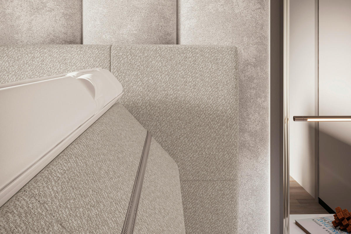 BOXBETT 180/200 cm  in Beige  - Beige, KONVENTIONELL, Kunststoff/Textil (180/200cm) - Boxxx