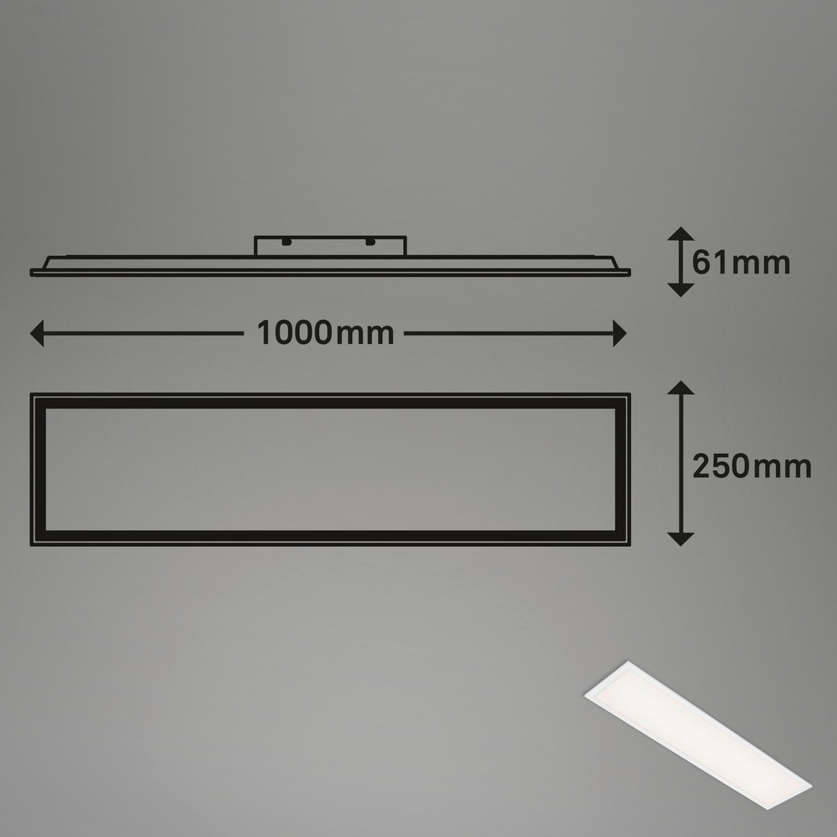 LED-DECKENLEUCHTE 100/25/6 cm   - Weiß, Design, Kunststoff (100/25/6cm)