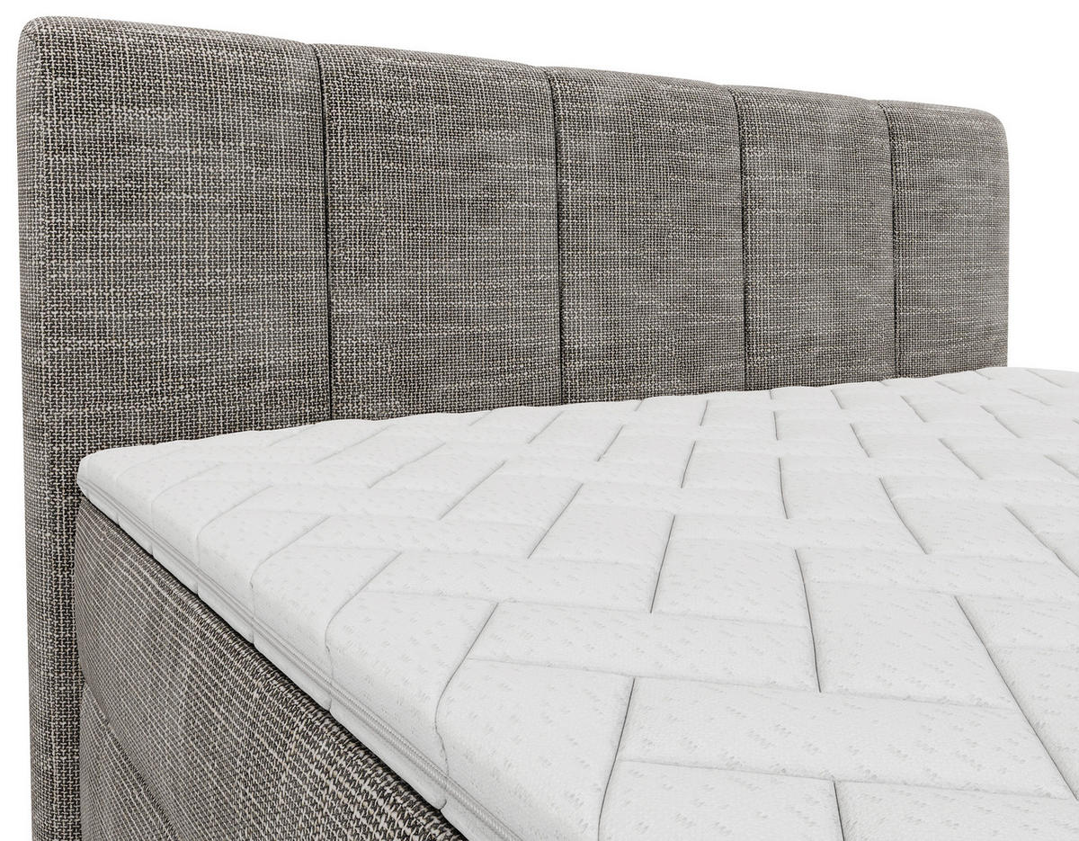 BOXBETT 180/200 cm  in Grau  - Buchefarben/Grau, MODERN, Holz/Holzwerkstoff (180/200cm) - MID.YOU