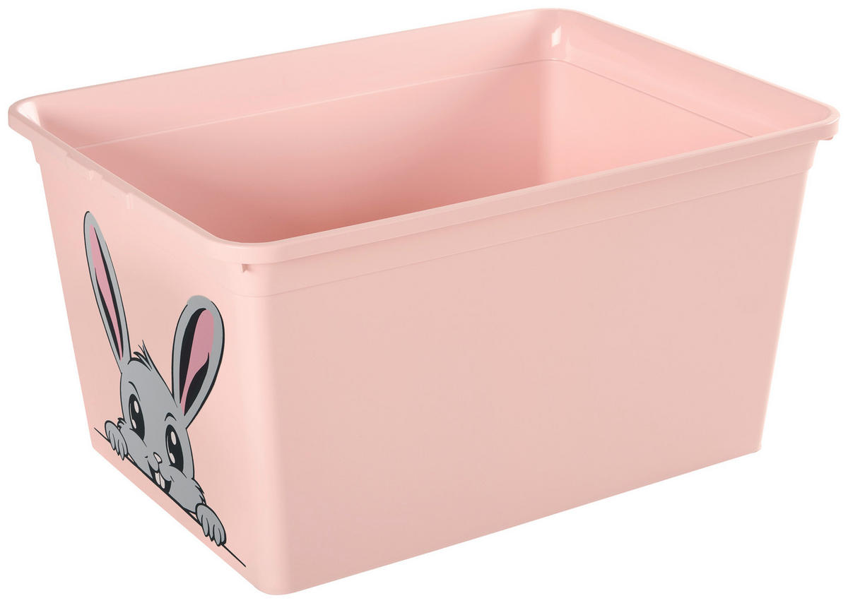 BOX NA HRAČKY - růžová, Basics, plast (48,5/36/25cm) - My Baby Lou