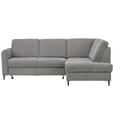 ECKSOFA  in Chenille Grau  241/184 cm  - Schwarz/Grau, MODERN, Holz/Textil (241/184cm) - Carryhome